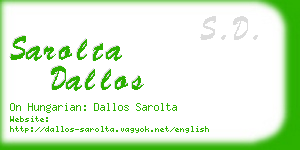 sarolta dallos business card